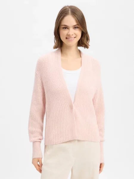 Kardigan w kroju regular fit z domieszką wełny z alpak Model Kanna' Joop! różowy