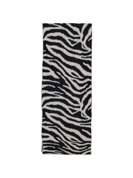 Fular Pieces cu model zebră negru