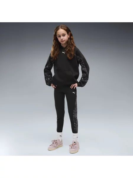 Młodzieżowe legginsy PUMA Sport Animal Odzież czarny