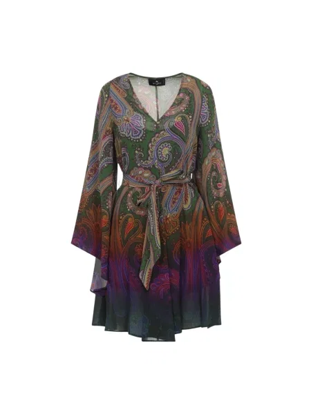 Sukienka mini Etro z wzorem paisley