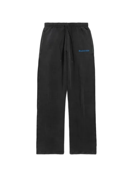 Pantaloni Balenciaga alergare cu autograf negru