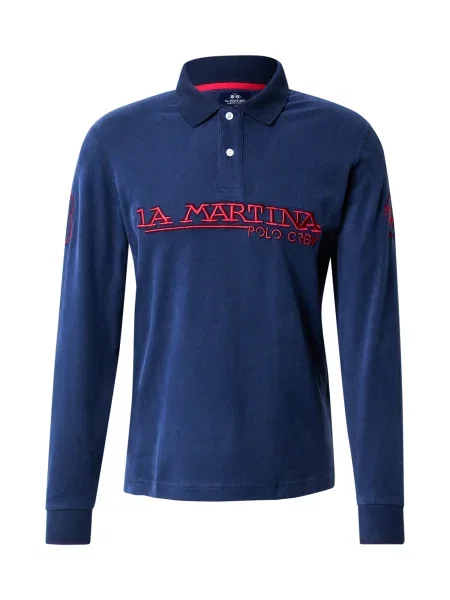 La Martina Tricou albastru marin roșu