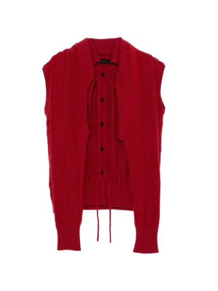 Cardigan Alainpaul tricotate roșu