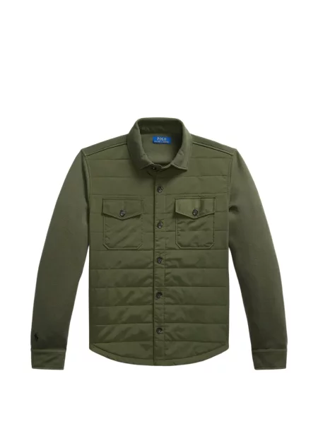 Tricou polo Polo Ralph Lauren cu glugă cu blană cu broderie roșu