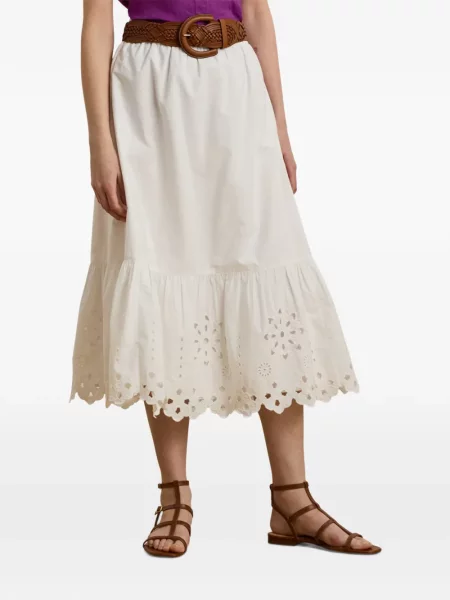 Midi sijonas Lauren Ralph Lauren balta