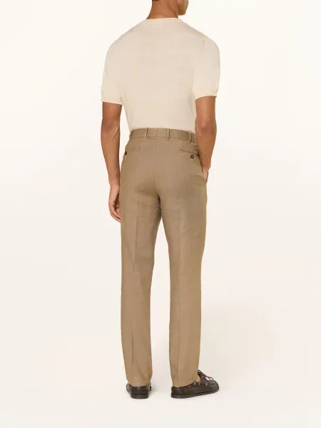 Dressler Kalhoty Jaden Slim Fit S Lněným Prvkem beige béžové