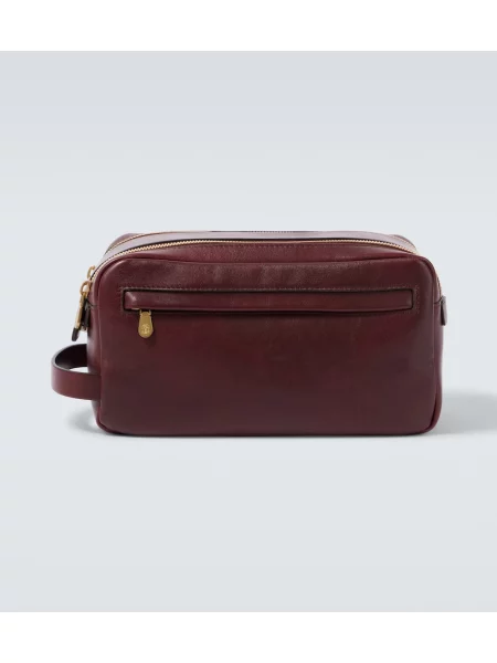 Usnjena torba Brunello Cucinelli bordo