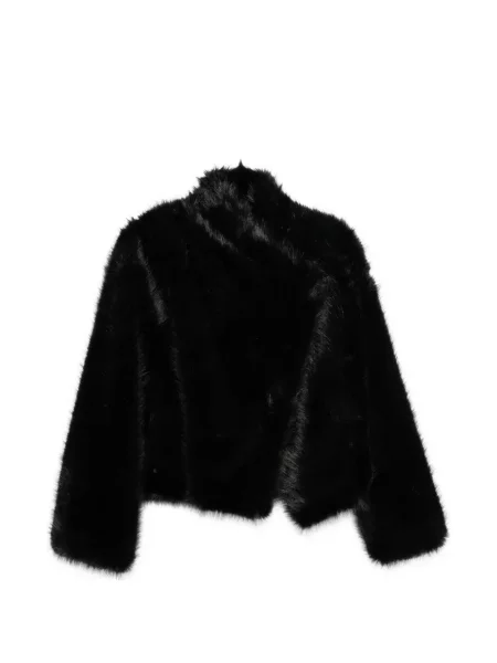 Palton de blană B&b Couture cu blană negru