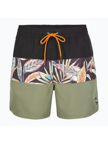 Plavecké šortky O'Neill Cali Block black tropical flower černé