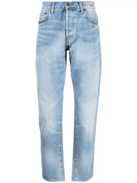Blugi drepți Carhartt Wip albastru