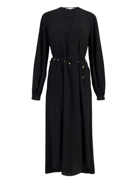 Sukienka midi Stella Mccartney do kolan z koralikami garniturowa czarna