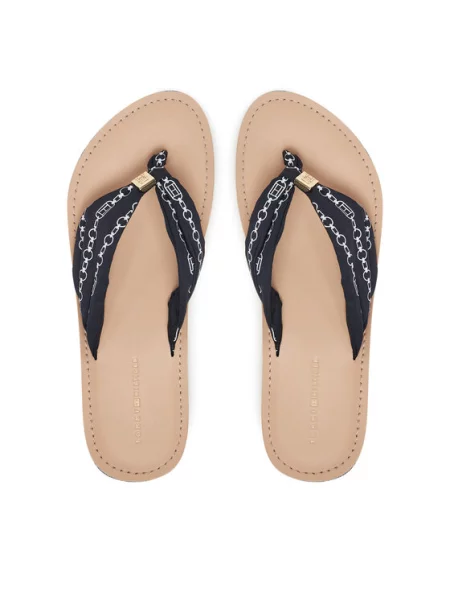 Вьетнамки Tommy Hilfiger с принтом синие