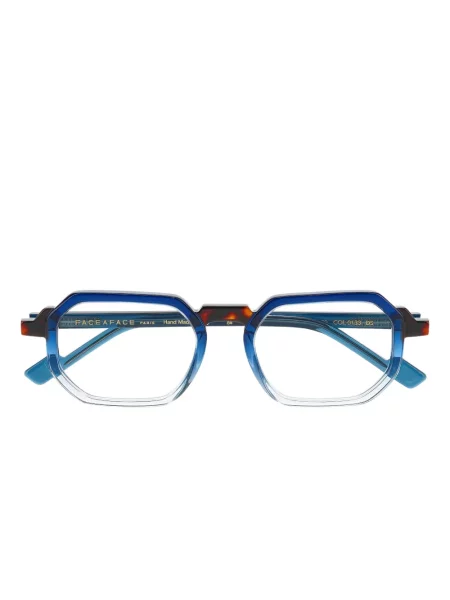 Ochelari de soare Face à Face cu imprimeu geometric albastru