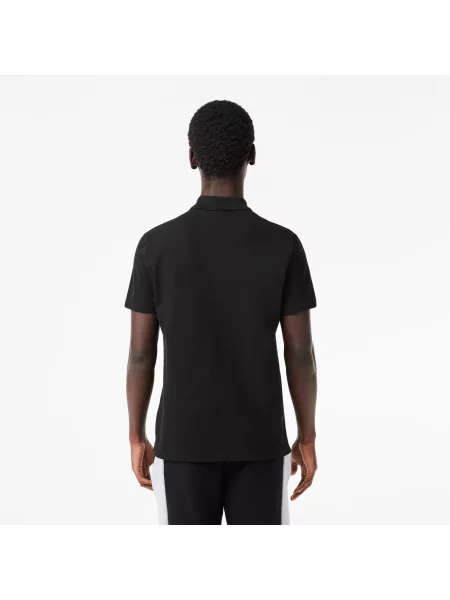 Lacoste Koszulka Polo Regular Fit Stretch Piqué Z Blokami Kolorów czarna