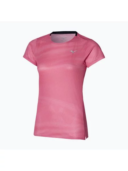 Koszulka do biegania Mizuno Premium Aero Tee sangria sunset