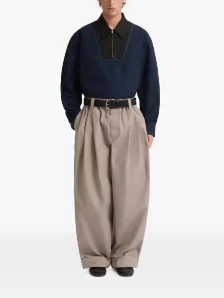Pantaloni Marni din canvas gri
