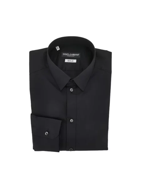 Koszula Dolce And Gabbana popelinowa czarna