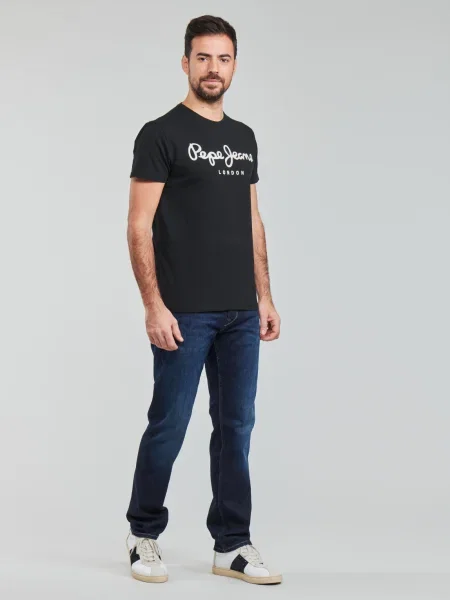 Stretch póló Pepe Jeans fekete