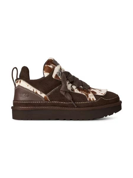 UGG W Lowmel Western sneakers pentru femei din piele întoarsă maro