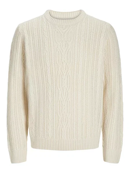 JACK & JONES Pulover JPRBLUDiogo lână alb