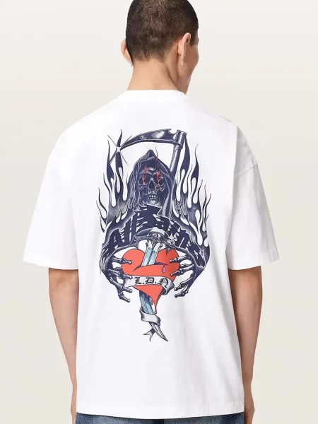 AllSaints tricou pentru bărbați din SCIMITAR alb