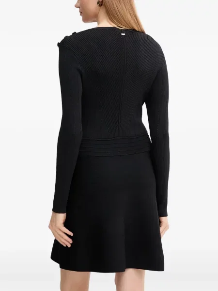 Rochie mini Gaudi cu decolteu în V de costum mini negru