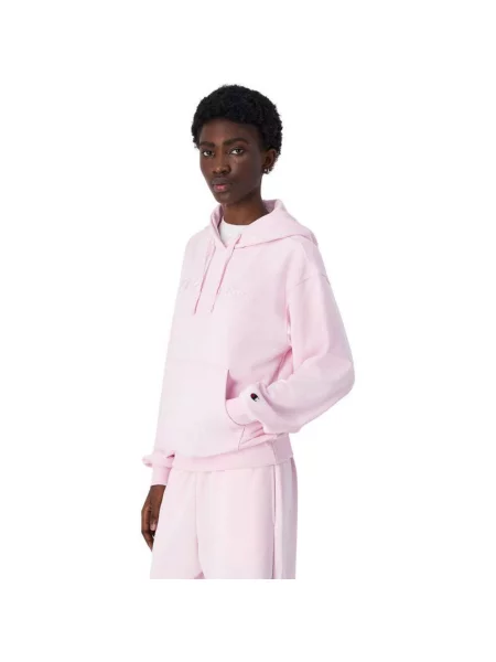 Bluza Z Kapturem Z Haftowanym Logo Dla Kobiet różowa