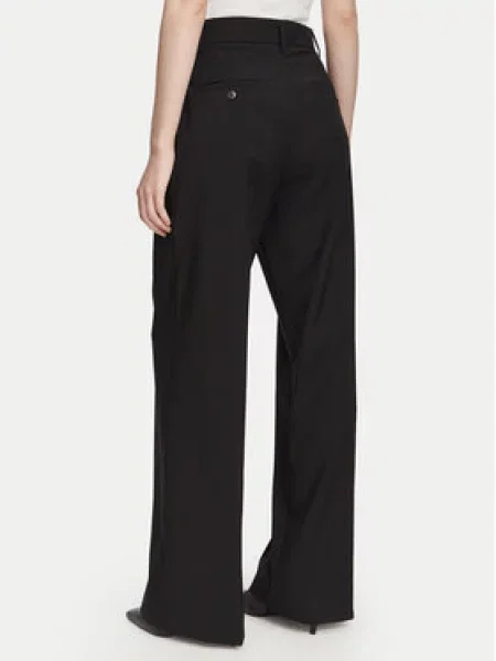 Kalhoty z materiálu Weekend Max Mara černé