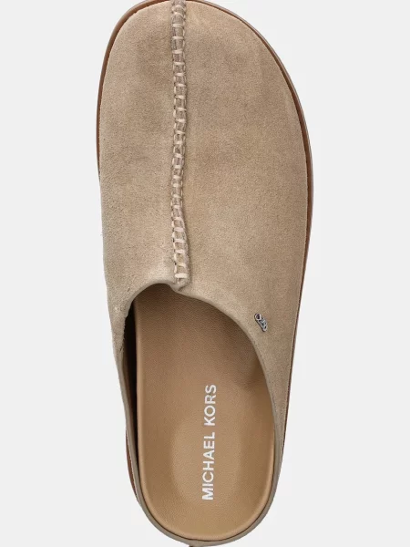 Замшевые мюли Michael Michael Kors на платформе бежевые