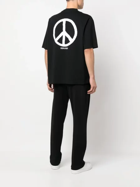 Trumpas marškinėliai Marcelo Burlon County Of Milan juoda