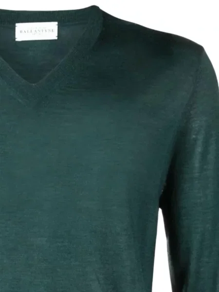 Pulover Ballantyne cu decolteu în V verde