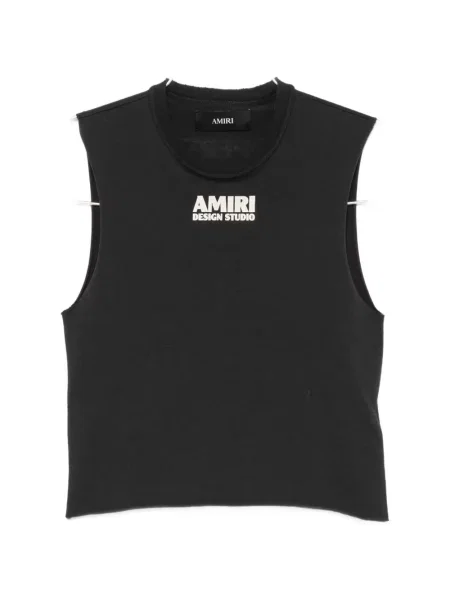 Top Amiri fără mâneci cu imagine negru