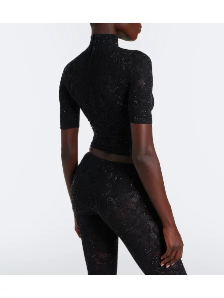 Top Gucci de mătase negru