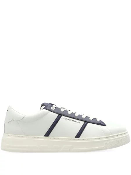 Sneakerși Emporio Armani din piele alb