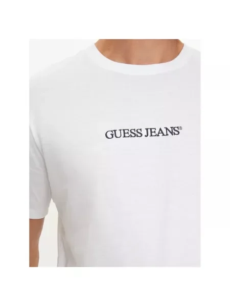 Tričko Guess s autogramom biela