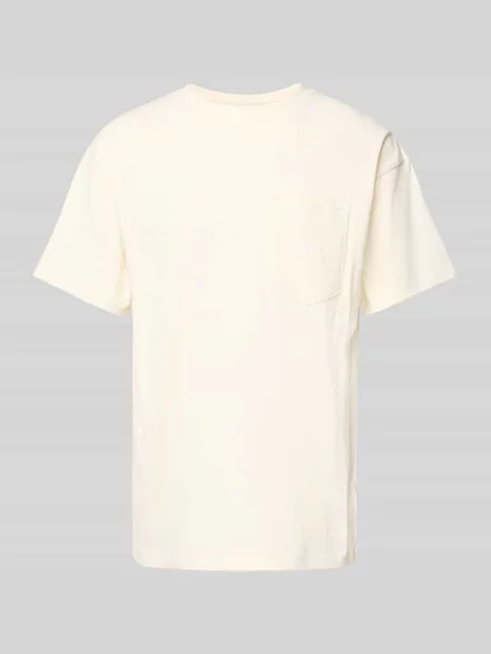 T-shirt z kieszenią na piersi Blkvis biała