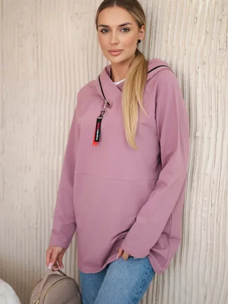 Tunică Kesi cu glugă roz