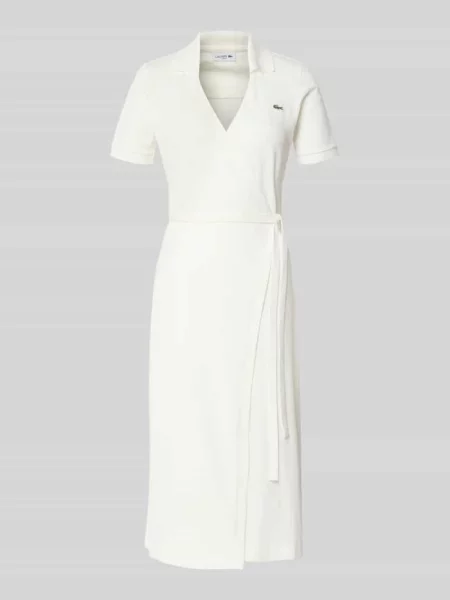 Lacoste Sukienka Kopertowa weiss biała