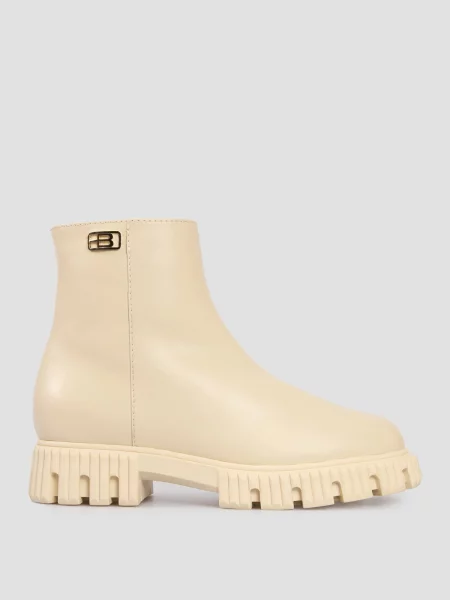 Шкіряні чоботи Baldinini бежеві