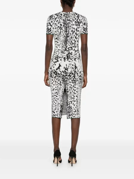 Scurt rochie Tom Ford cu imagine cu model leopard alb