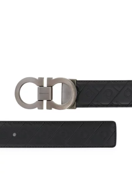 Cu centură reversibil curea Ferragamo negru