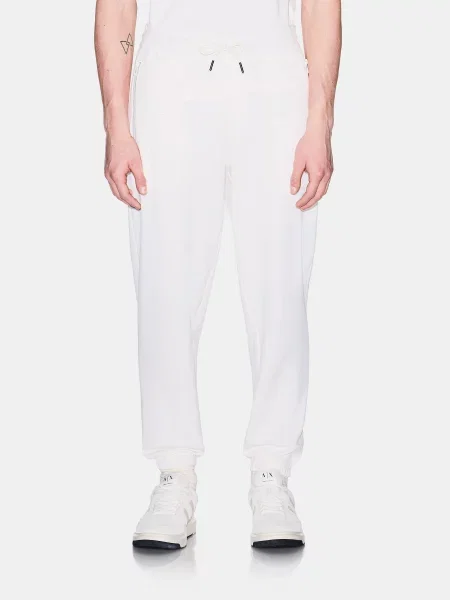 Спортивні штани Armani Exchange молочний бавовна/поліестер