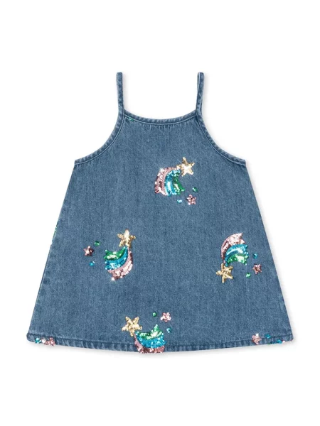 Konges Sløjd літня сукня джинсова MAGOT SEQUIN STRAP DRESS GOTS
