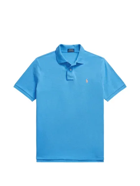 Tricou polo Polo Ralph Lauren cu glugă cu blană cu broderie roșu