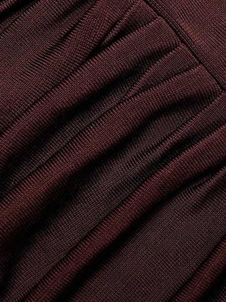 Rochie maxi Self-portrait drapată de costum maro