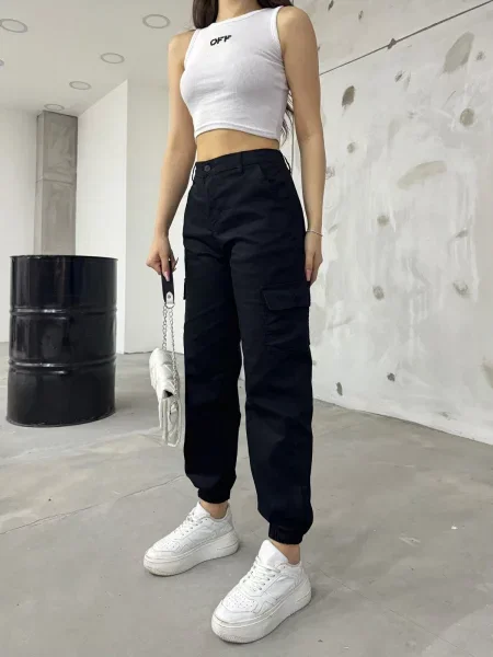 Pantaloni Bi̇keli̇fe negru