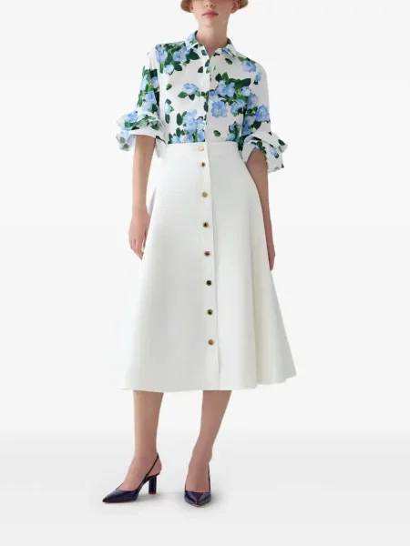 Virágos ing Carolina Herrera nyomtatás fehér