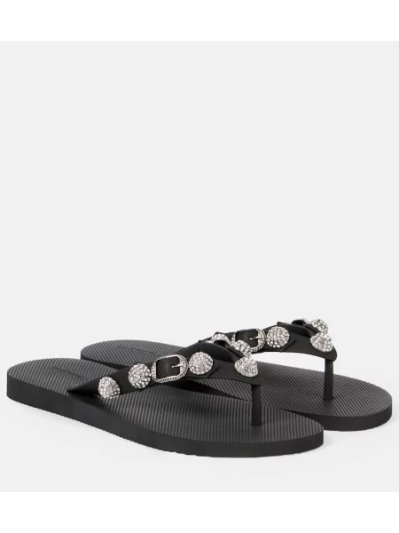 Chiloți tanga Balenciaga de cristal negru