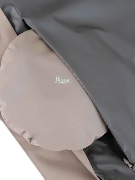 Kabát Herno s kapsami na knoflíky hnědý