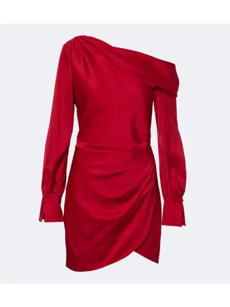 Rochie Simkhai din satin drapată roșu